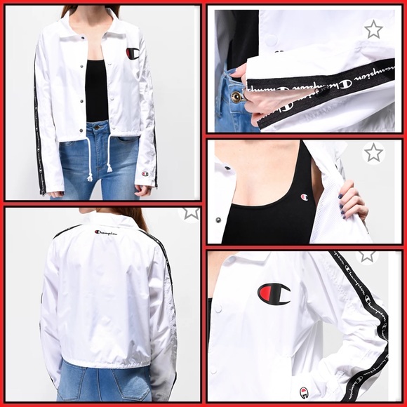 CHAMPION- Zippertape Cropped Coaches Jacket - Picture 2 of 8